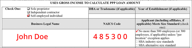 PPP Assistance Self Employment